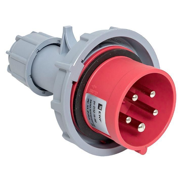 вилка переносная 0152 3p+pe+n 16а 380в ip67 proxima ekf ps-0152-16-380 от BTSprom.by