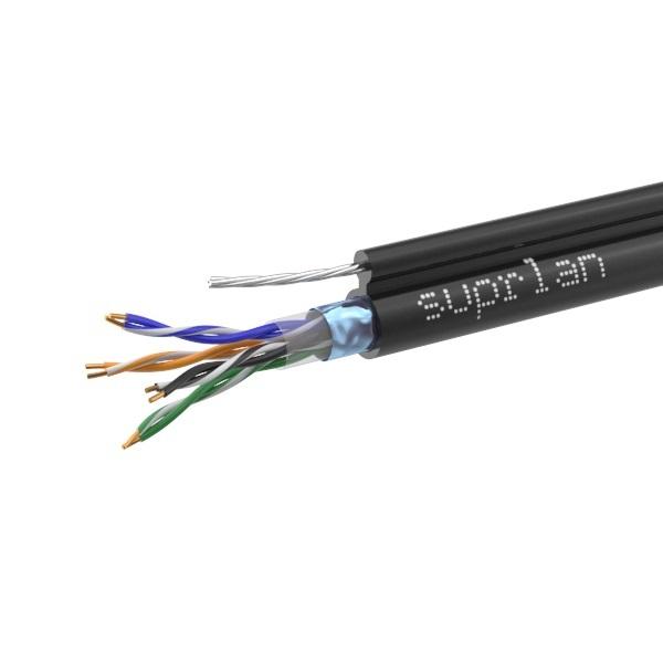 кабель витая пара f/utp кат.5e 4х2х24awg solid cu pe outdoor standard трос черн. (м) suprlan 01-1026-1 от BTSprom.by
