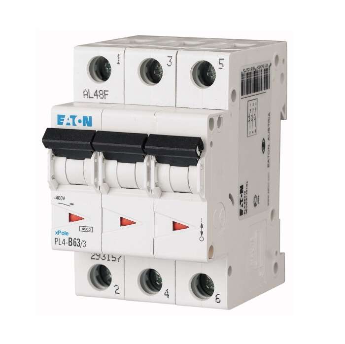 выключатель автоматический модульный 3п c 16а 4.5ка pl4-c16/3 eaton 293160 от BTSprom.by