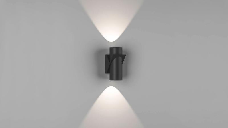 бра двухстороннее sprut gw-a213-6-bl-ww 6вт 3000к ip54 черн. designled 00-00001543 от BTSprom.by