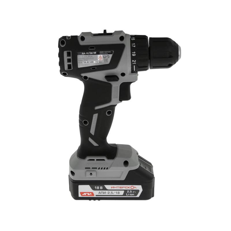  Дрель-шуруповерт аккумуляторная бесщеточн. ДА-10/18В 44 МиниМАКС Li-ion АПИ (кейс 2 аккум. 25А.ч ЗУ) ИНТЕРСКОЛ 759.2.2.45 фото в каталоге от BTSprom.by