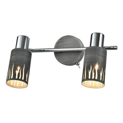 светильник lethe 3123-312 40вт 2хe14 настен./потолочн. спот поворотн. модерн с выключателем rivoli б0055654 от BTSprom.by