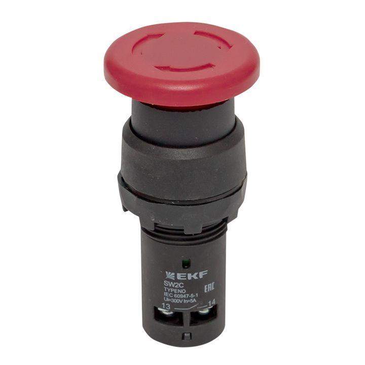 кнопка sw2c-11mz повор. гриб кр. no+nc ekf sw2c-mz-r от BTSprom.by