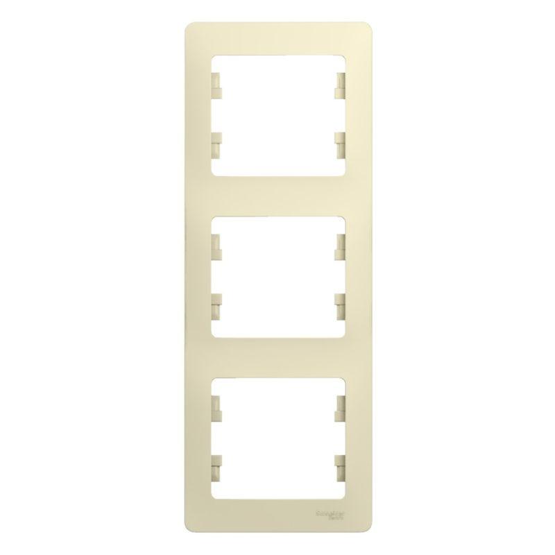 рамка 3-м glossa вертикал. беж. se gsl000207 от BTSprom.by