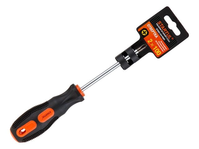 отвертка "+" №2 100мм ph startul profi (st3032-210) (крестовая phillips, рукоятка anti slip) st3032-210 от BTSprom.by