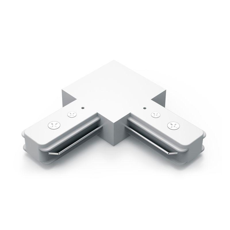  Коннектор Track однофазный для трековых шинопроводов угловой (L) бел. GAUSS TR108 фото в каталоге от BTSprom.by