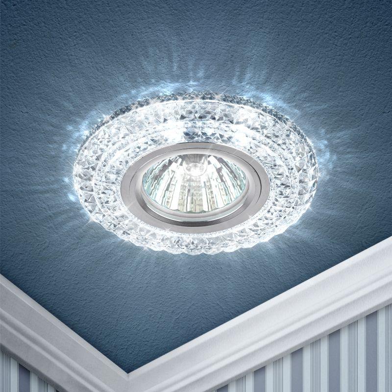 светильник светодиодный dk ld3 sl/wh декор со светодиодной подсветкой (белый) прозр. эра б0019202 от BTSprom.by