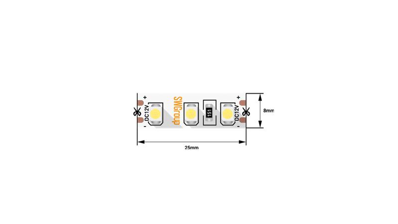 лента светодиодная стандарт 3528 120led/м 9.6вт/м зел. 12в ip20 со скотчем 3м (уп.5м) swg standard 00-00009699 от BTSprom.by