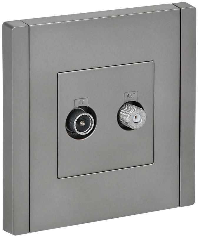 розетка 2-м tv+sat forte&piano fp538 сталь iek fp-af20-o-k46 от BTSprom.by