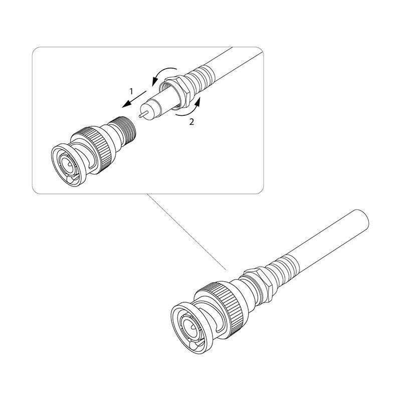  Разъем штекер BNC-гнездо F (уп.50шт.) Rexant 05-3201 фото в каталоге от BTSprom.by