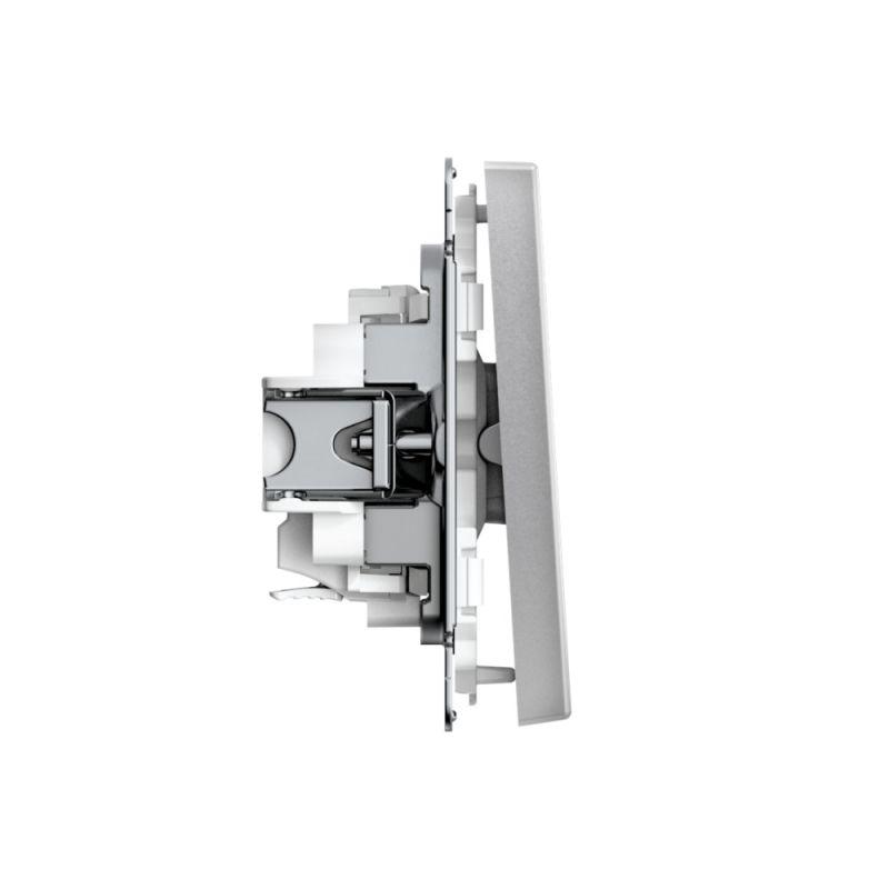  Выключатель кнопочный 1-кл. ArtGallery быстрозажим. клем. механизм алюм. SE GAL000315S фото в каталоге от BTSprom.by