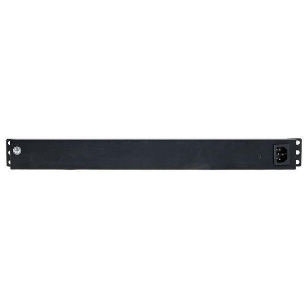  Блок PDU TERACOM PRO 19дюйм 1U 10А 250В 7-м Schuko с выкл. без шнура питания вх. разъем C14 алюм. черн. EKF TRP-HPD-LS-10A-7SH-C14 фото в каталоге от BTSprom.by