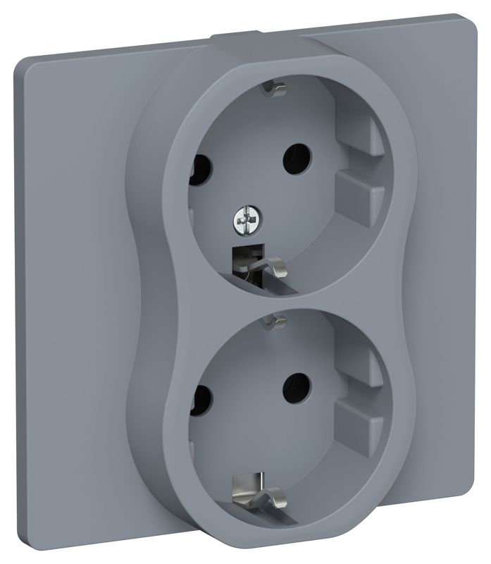 розетка 2-м сп flite рс12-0-к-флм 16а с заземл. без защ. шторок в сборе механизм маренго iek fi-r21c-16-k35 от BTSprom.by