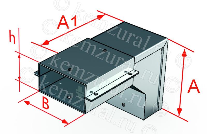 короб угловой для поворота трассы вниз сун50х50 1.0мм ут1.5 кэмз 386 050503 54 от BTSprom.by