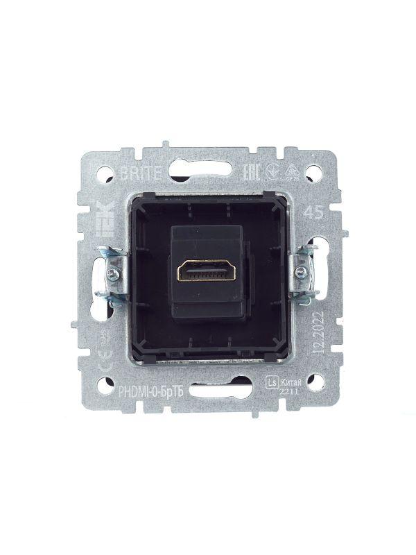  Розетка СП BRITE HDMI РHDMI-0-БрТБ механизм бронза IEK BR-H10-K45 фото в каталоге от BTSprom.by