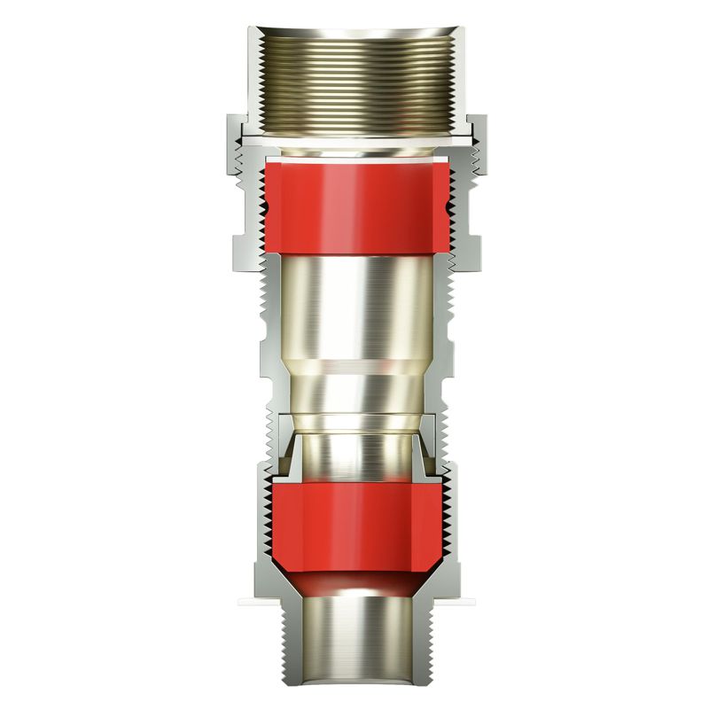  Ввод кабельный взрывозащ. серии КАС для бронир. кабеля М75х1.5 D46.8-55мм D52-65мм присоединительная резьба М90х2 IP66/68 никелир. латунь DKC KAC8M9MHK фото в каталоге от BTSprom.by