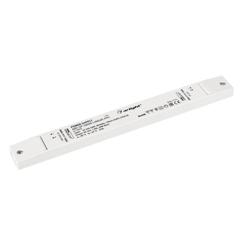 блок питания arv-sp-24030-linear-pfc 24в 1.25а 30вт ip20 пластик 5 лет arlight 032623 от BTSprom.by