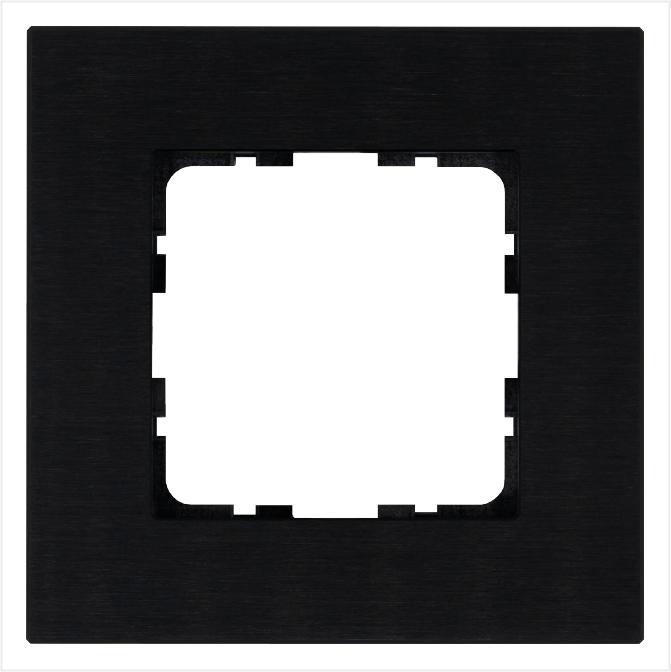 рамка 1-м g-metal метал. алюм. черн. black jasmart g1001ab от BTSprom.by