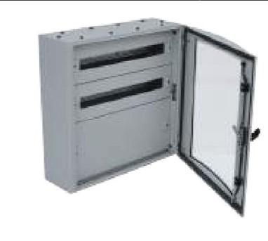 корпус щита распределительного 600х600х200мм din-рейка 48m(2х24) навесной прозр. дверца из гнутого стекла метал. сер. cetinkaya pano cpd6006020sump от BTSprom.by