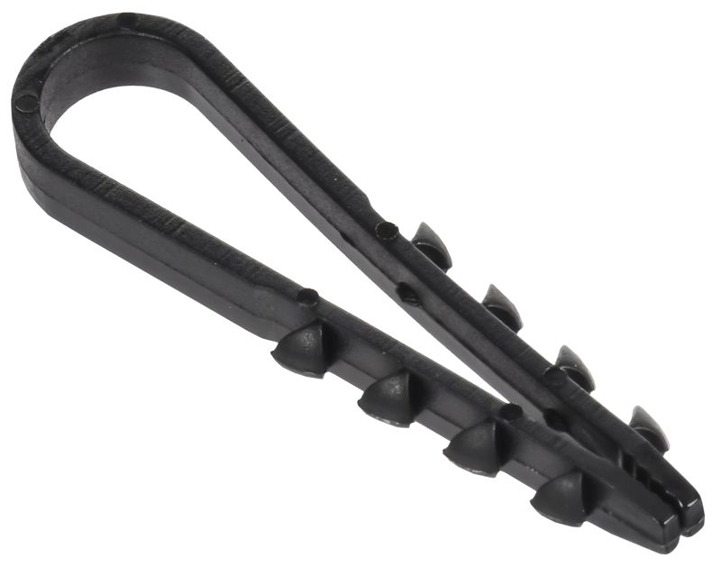 дюбель-хомут 5х10мм для круглого кабеля нейлон черн. (уп.100шт) generica udh13-05-10-100-k02-g от BTSprom.by