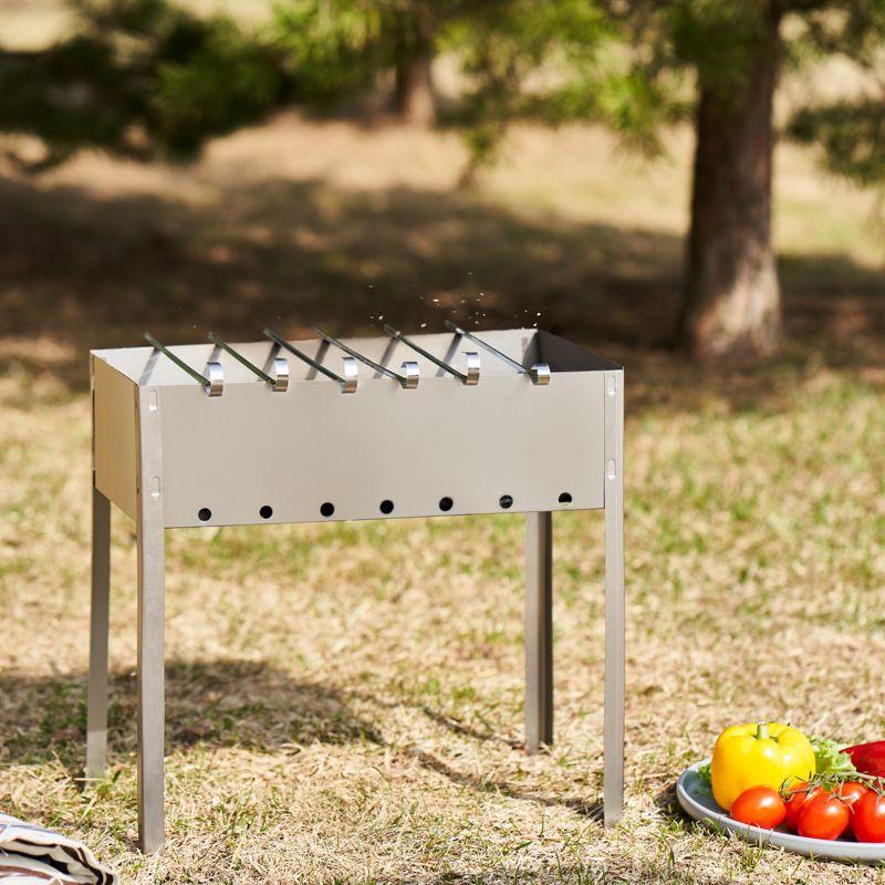  Мангал сборный "ЭКОНОМ" в гофрокартонной коробке с шампурами СОКОЛ 62-0008 фото в каталоге от BTSprom.by