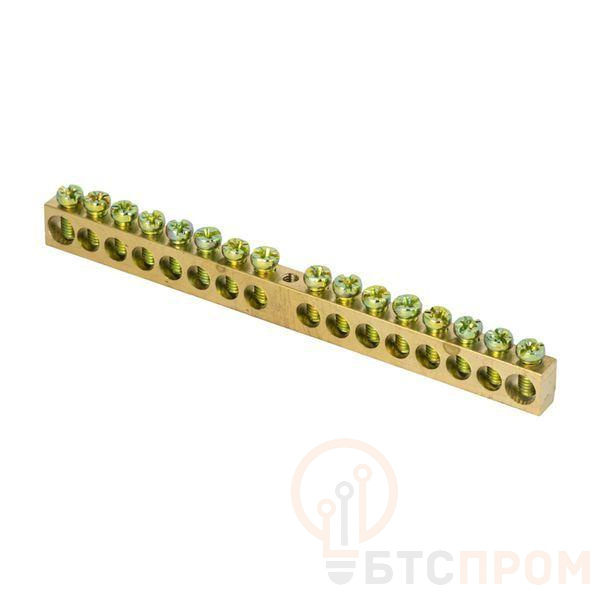 Шина PEN "ноль-земля" 8х12 16 отвер. латунь крепеж по центру PROxima EKF sn0-125-16-c фото в каталоге от BTSprom.by  Шина PEN "ноль-земля" 8х12 16 отвер. латунь крепеж по центру PROxima EKF sn0-125-16-c фото в каталоге от BTSprom.by