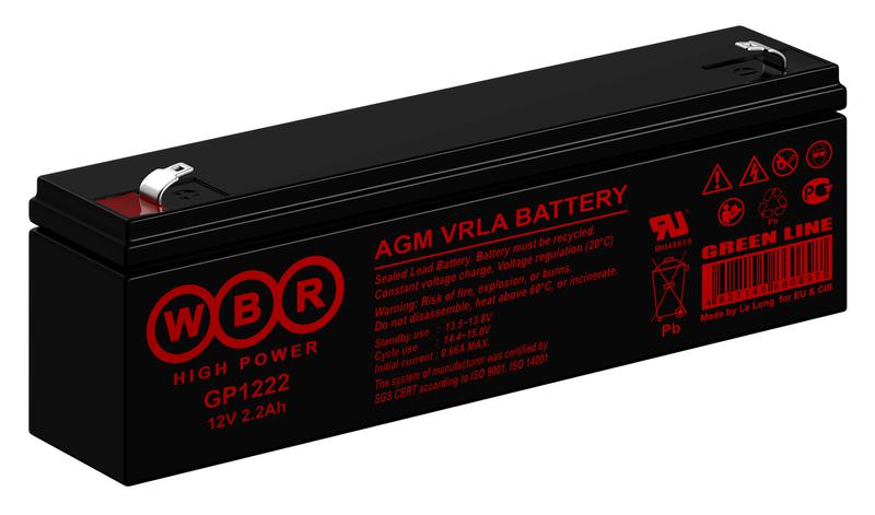  Аккумулятор 12В 2.3А.ч WBR GP1222 WBR фото в каталоге от BTSprom.by