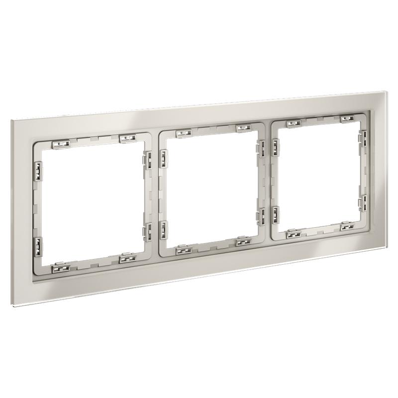  Рамка 3-м S70 стеклян. кашемир Voltum VLS110303 фото в каталоге от BTSprom.by