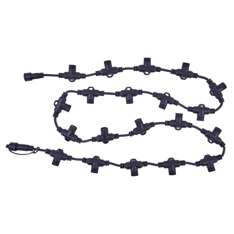 провод-шина для гирлянд ucx-f90 t20/2m/bk серии f90pro 2м 20 т-коннекторов шаг 10см статика/мерцание ip67 черн. uniel ul-00013217 от BTSprom.by