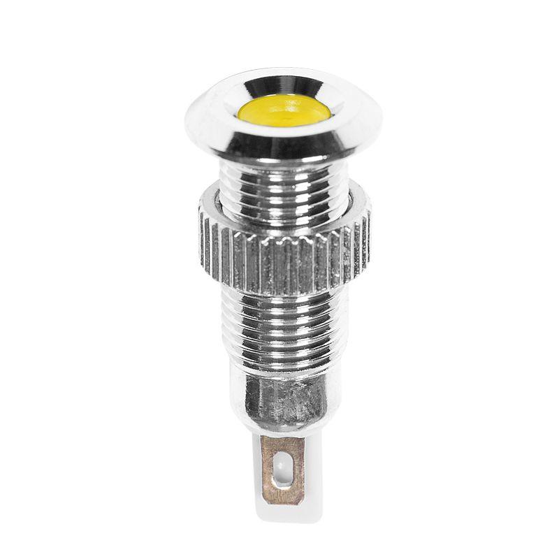 индикатор металл. d8 12в подсветка желт. led rexant 36-4717 от BTSprom.by