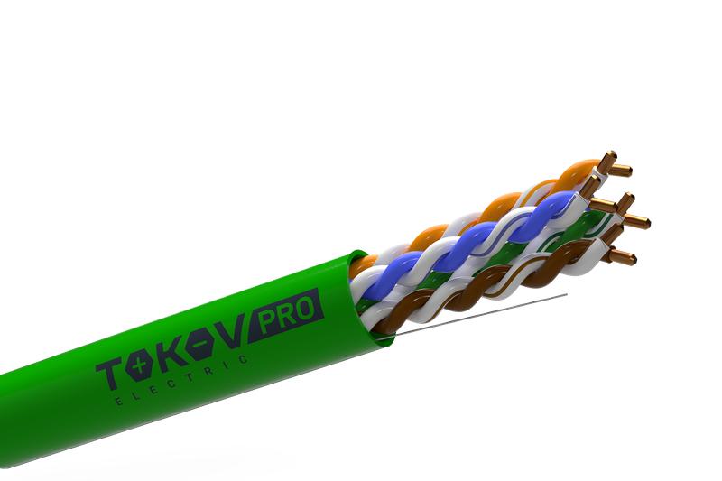 кабель витая пара u/utp 4х2х24awg(0.52мм) кат.5e pvcls нг(а)-lsltx indoor fluke tested 305м (м) pro tokov electric tkp-c11-u42-5e-ru-lsltx от BTSprom.by