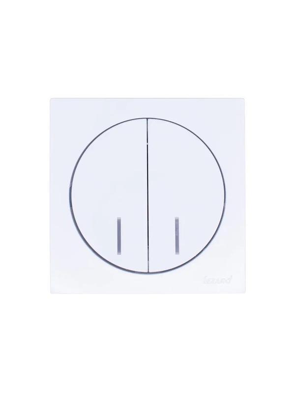  Выключатель 2-кл. СП OSEN 10А IP20 с подсветкой механизм бел. LEZARD 743-0288-112 фото в каталоге от BTSprom.by