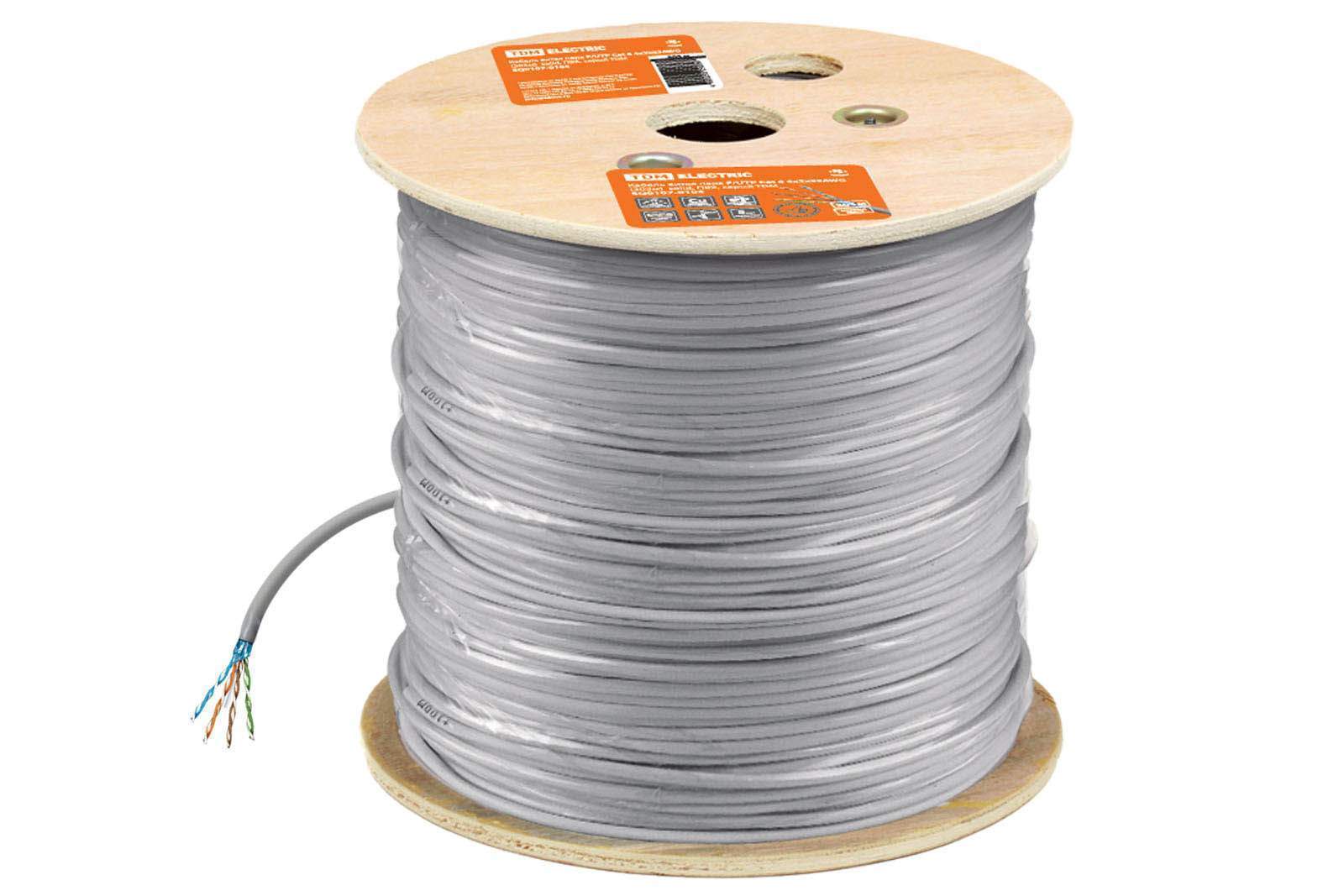 кабель витая пара f/utp cat 6 4х2х23awg (305м)  solid, пвх, серый tdm от BTSprom.by