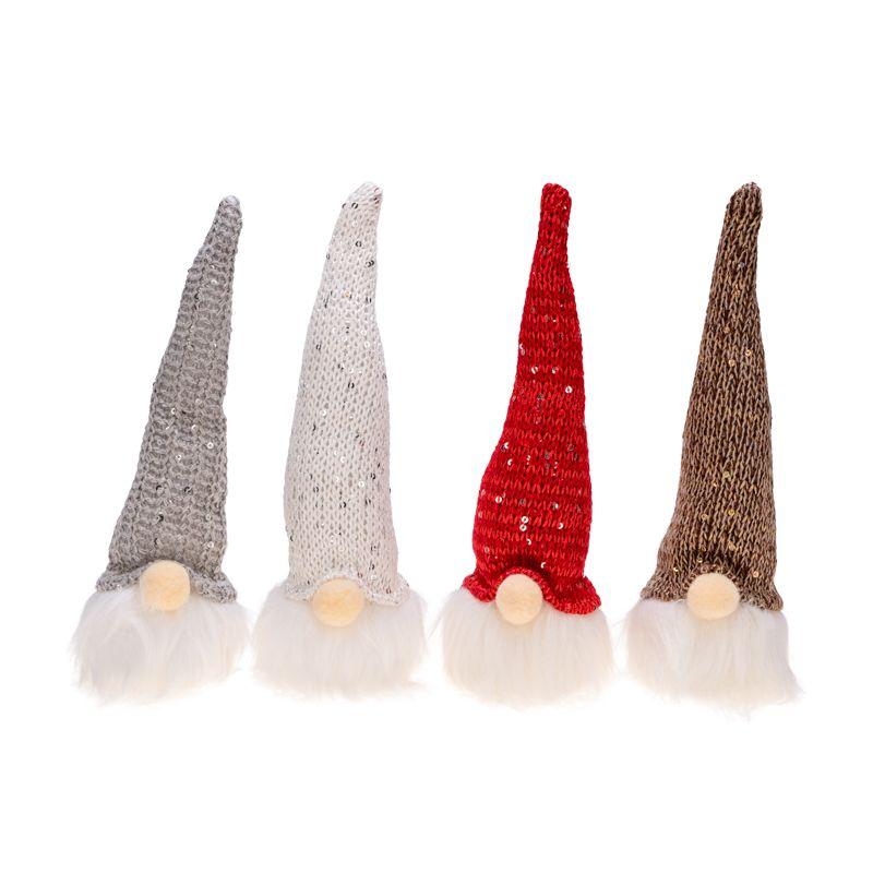  Набор из 4 гномиков в новогодних колпаках 20см тепл. бел. 3хLR1130 (в комплекте) Neon-Night 513-016 фото в каталоге от BTSprom.by