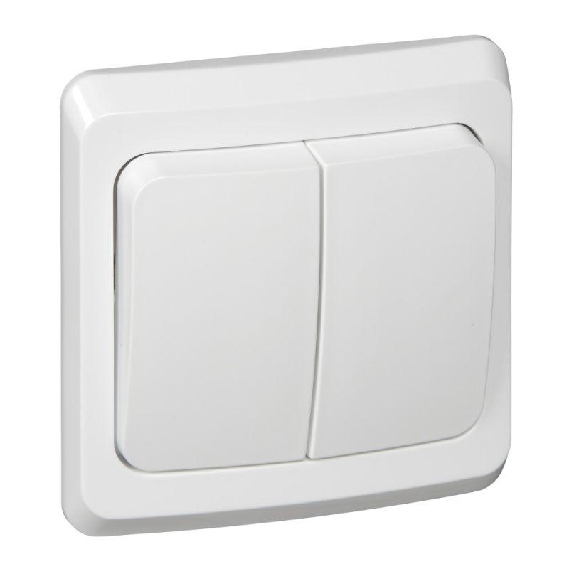 выключатель 2-кл. сп этюд 10а ip20 бел. se bc10-002b от BTSprom.by