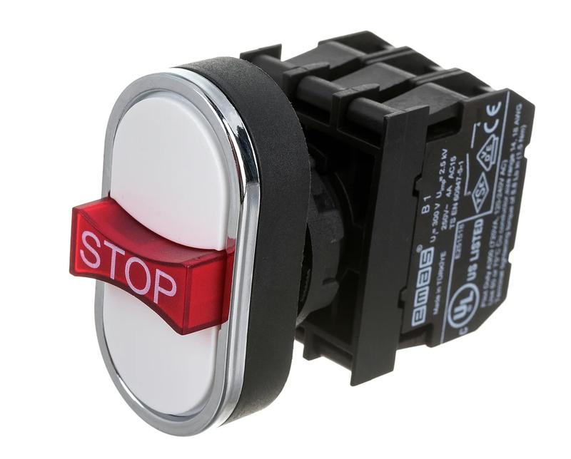 кнопка тройная с аварийной кнопкой "stop" бел. emas b121b30bb от BTSprom.by