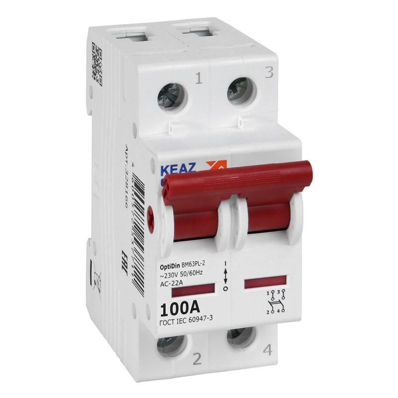 выключатель нагрузки модульный optidin bm63pl-2100-ухл3 (вм63pl) кэаз 328166 от BTSprom.by