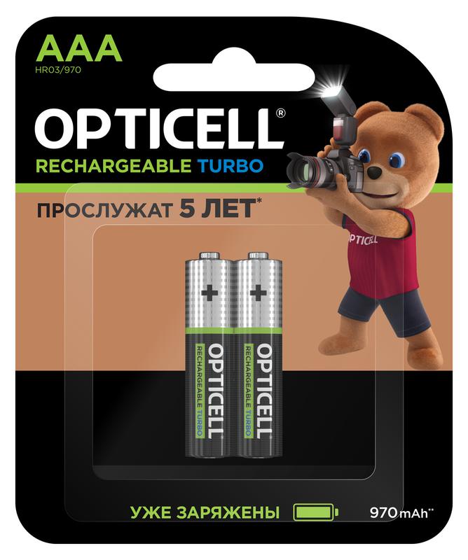 аккумулятор aaa/hr03 1.2в 970ма.ч ni-mh (блист. 2шт) turbo opticell 6080003 от BTSprom.by