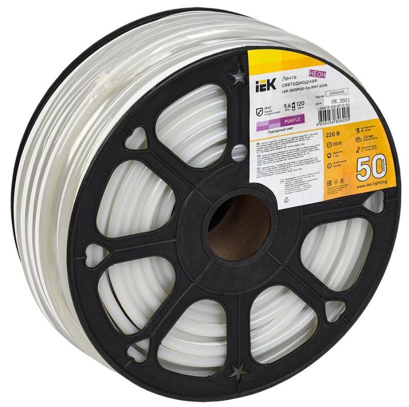лента светодиодная "неон" lsr-2835p120-9.6-ip67-220в (уп.50м) iek lsr5-9-120-67-0-50 от BTSprom.by