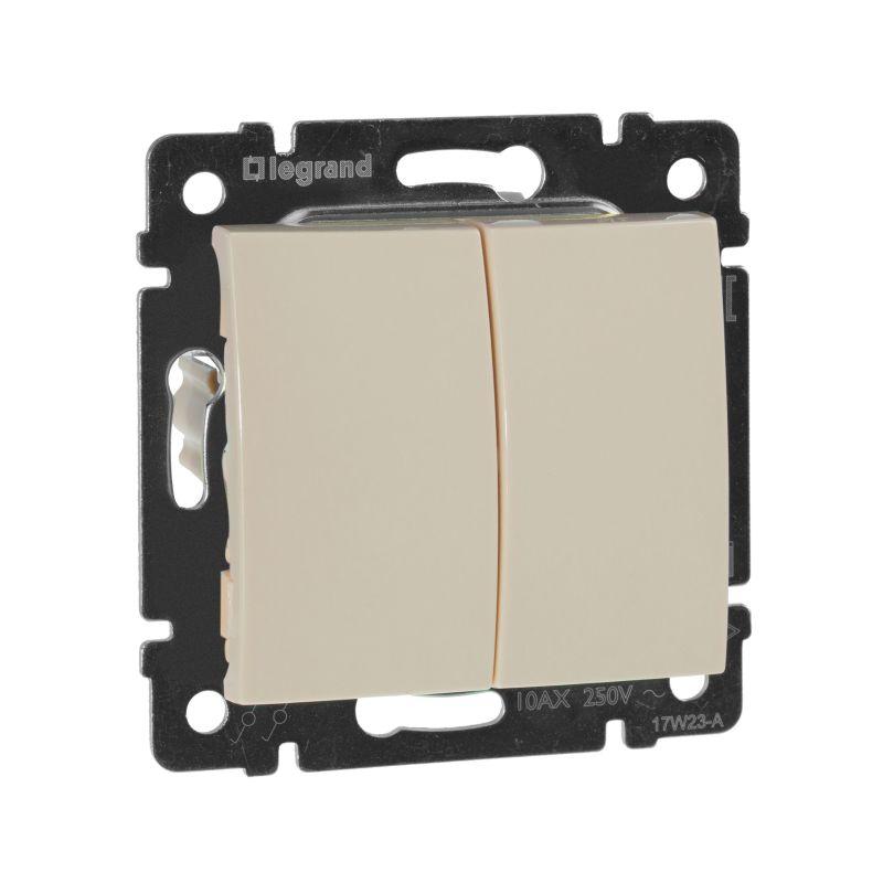 выключатель 2-кл. сп valena 10а ip31 250в механизм сл. кость iek 774305 от BTSprom.by