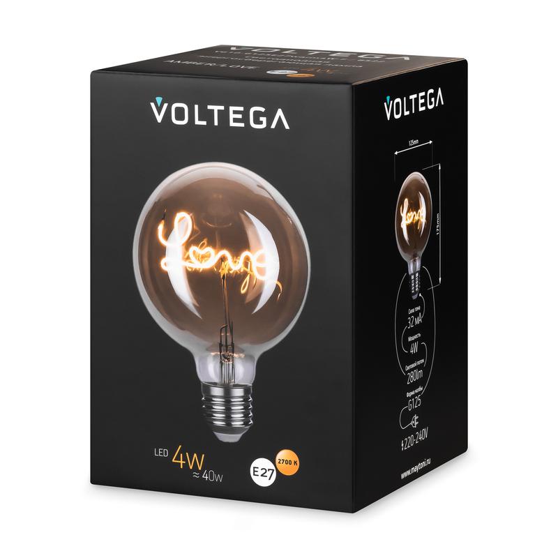 Лампа светодиодная филаментная Loft 271 G125 4Вт 2700К E27 Voltega 8522 фото в каталоге от BTSprom.by