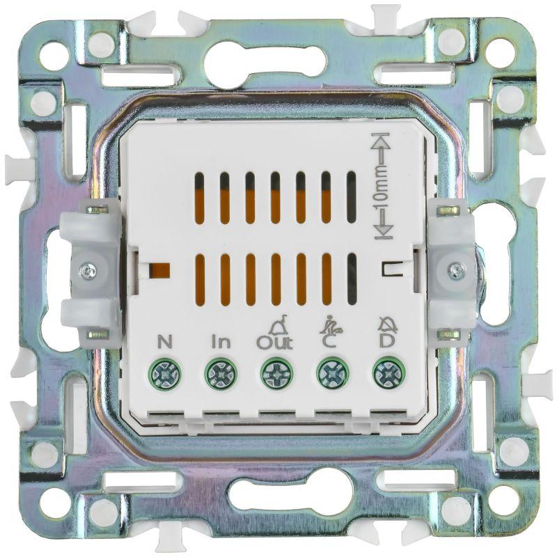  Кнопка звонка SKANDY 10А SK-V17T для отелей с индикацией титан IEK SK-V14-2-10-K48 фото в каталоге от BTSprom.by