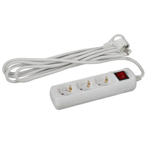 удлинитель 3х1.5м с заземл. 10а с выкл. пвс 3х0.75 ux-3es-1.5m эра б0057740 от BTSprom.by