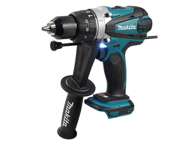 аккум. ударная дрель-шуруповерт makita lxt dhp 458 z в кор. (18.0 в, без аккумулятора, 2 скор., 91 нм, шурупы до 10 мм, сверление в металле до 13 мм) dhp458z от BTSprom.by