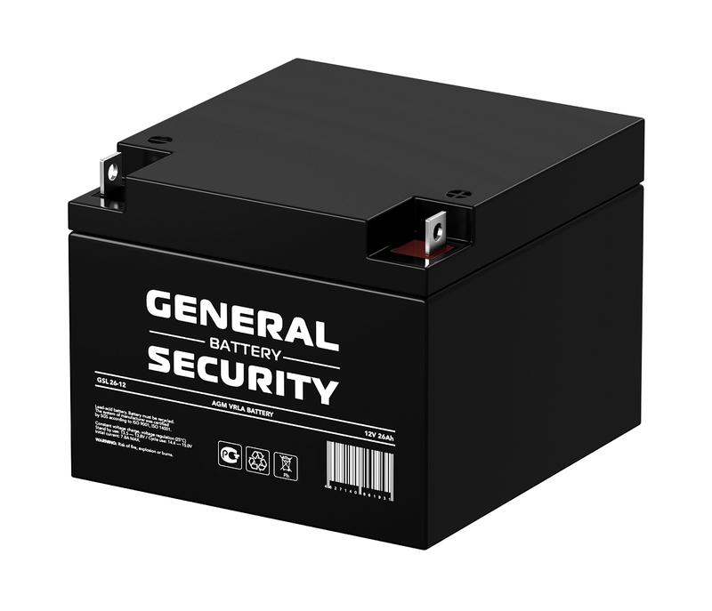 аккумулятор 12в 26а.ч general security gsl26-12 от BTSprom.by