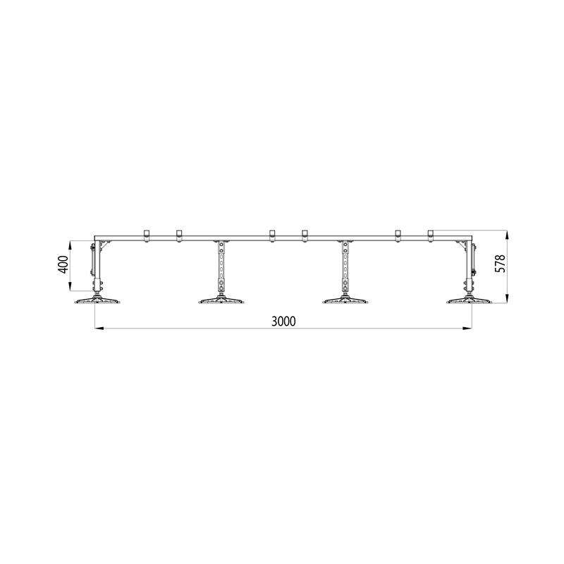  Конструкция опорная для установки оборудования TECHNORAPTOR FOOT 3000х1200 тип 1 HD КМ TR0261 фото в каталоге от BTSprom.by