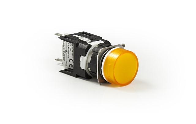 арматура сигнальная 16мм круглая 12-24 ac/dc желт. emas d080yxs от BTSprom.by