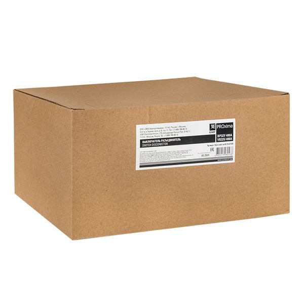  Выключатель-разъединитель ВР32У-37А31220 400А 1 напр. с дугогасит. камерами несъемная лев./прав. рукоятка MAXima EKF uvr32-37a31220 фото в каталоге от BTSprom.by