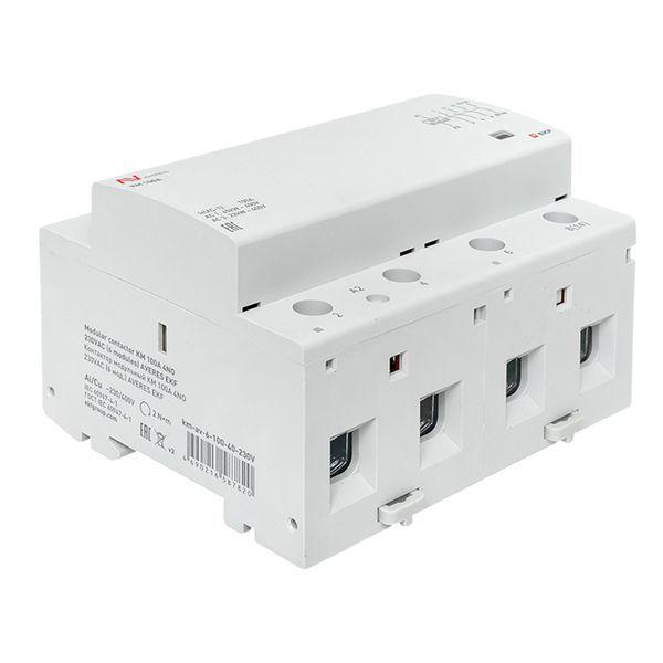  Контактор модульный КМ 100А 4NO 230В AC (6 мод.) AVERES EKF km-av-6-100-40-230V фото в каталоге от BTSprom.by
