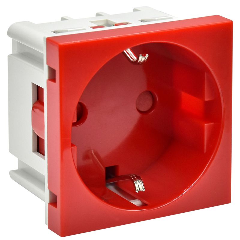 розетка primer с заземл. защ. шторки винт. зажим ркс-20-32-п-к красн. iek pr-kk40d-rszh-2-2-k04 от BTSprom.by